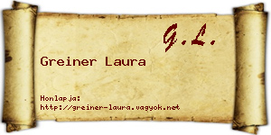 Greiner Laura névjegykártya